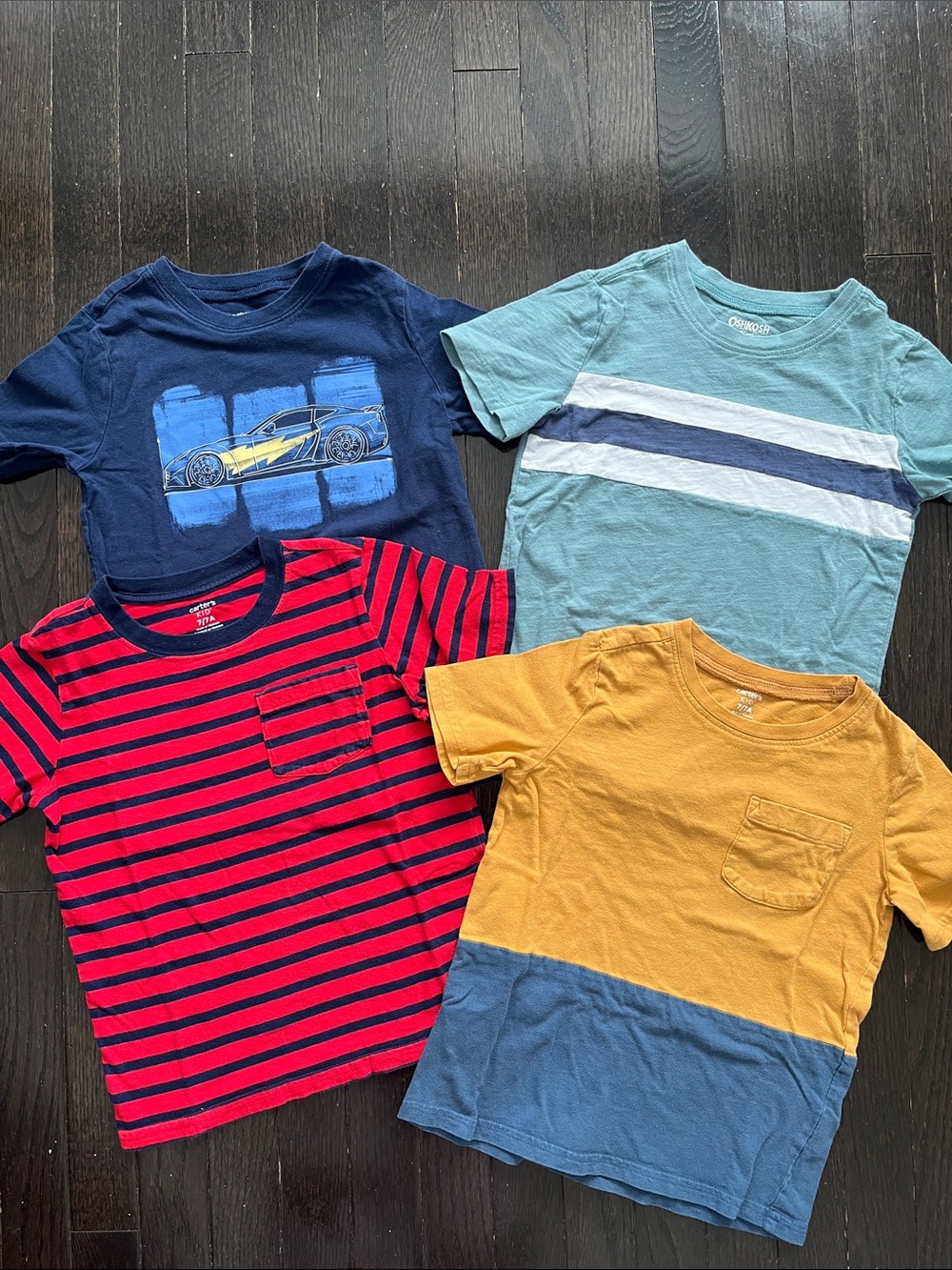 Bundle 4 Boy’s Short Sleeve Tees (Carter’s/Osh Kosh B’gosh) Size 7